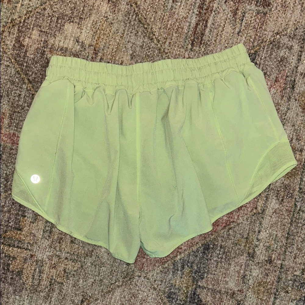 Lululemon athletica Women's Lime Green Athletic Shorts Size 8